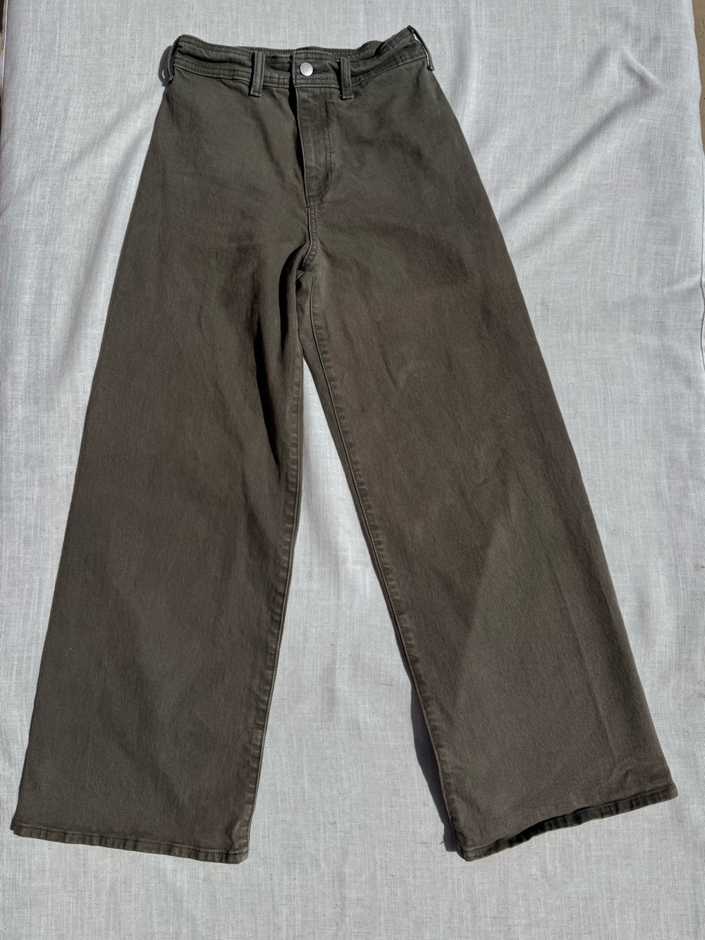 Universal Thread Olive Wide Leg Denim Jeans Size 0